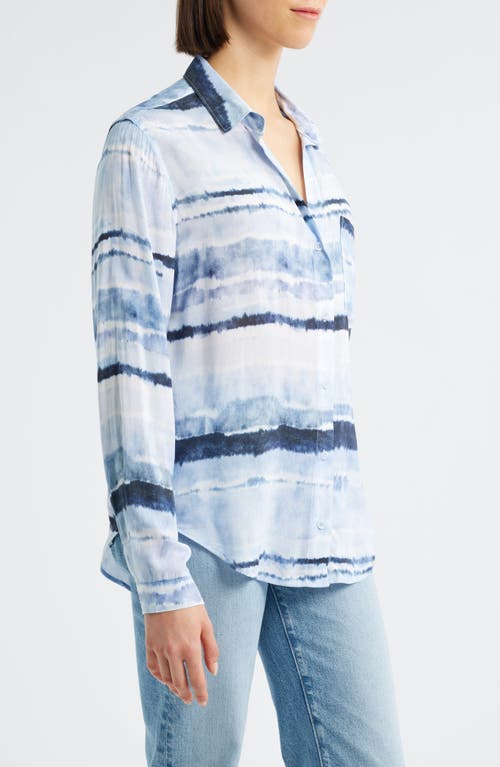 Cloth & Stone Stripe Button-up Shirt In Blue