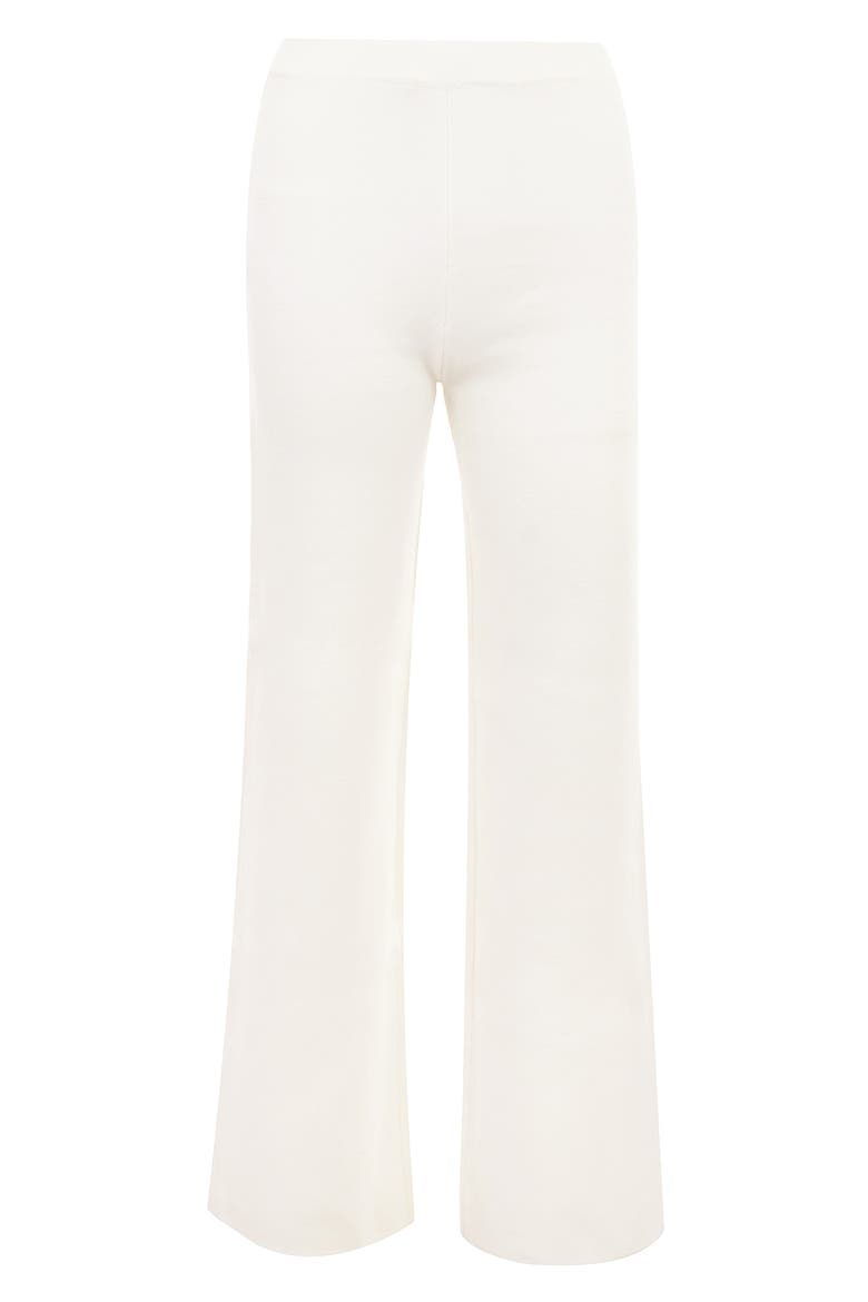 Vanna Cotton Blend Flare Pants, Alternate, color, WHITE