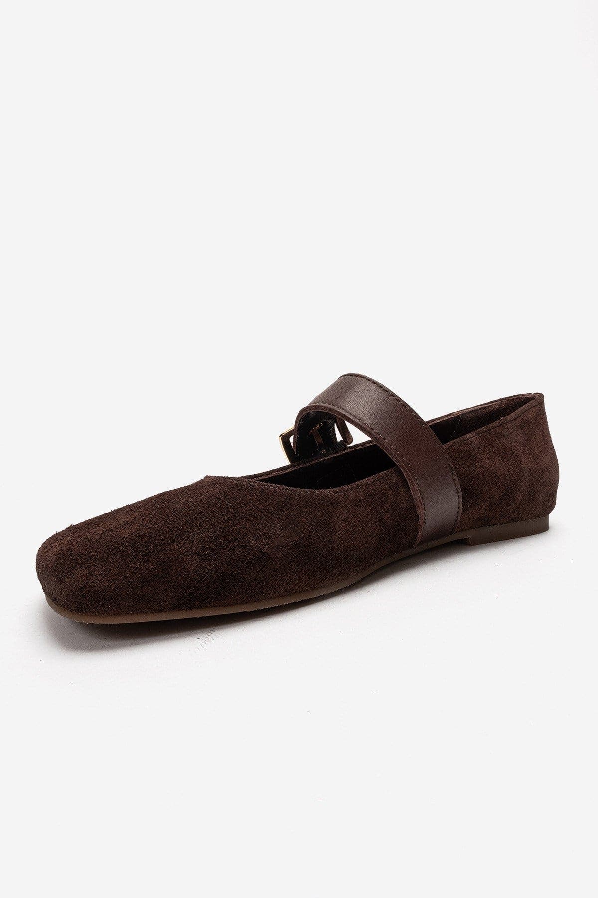 Jonas Leather Ballet Flat, Alternate, color, Brown Suede