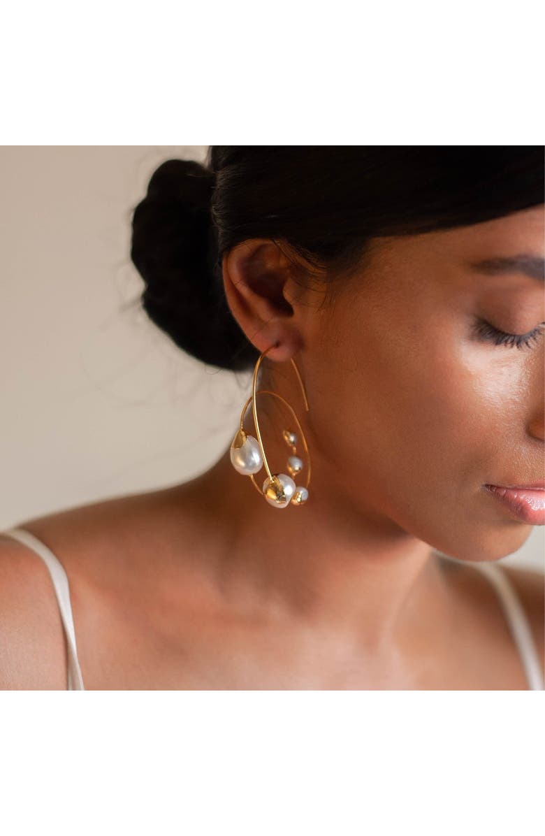 Dhwani Bansal ZURI HOOPS, Alternate, color, Gold Plated