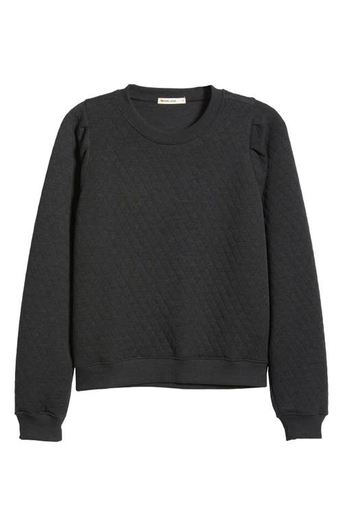 Marine Layer Corbet Quilted Sweatshirt In Charcoal