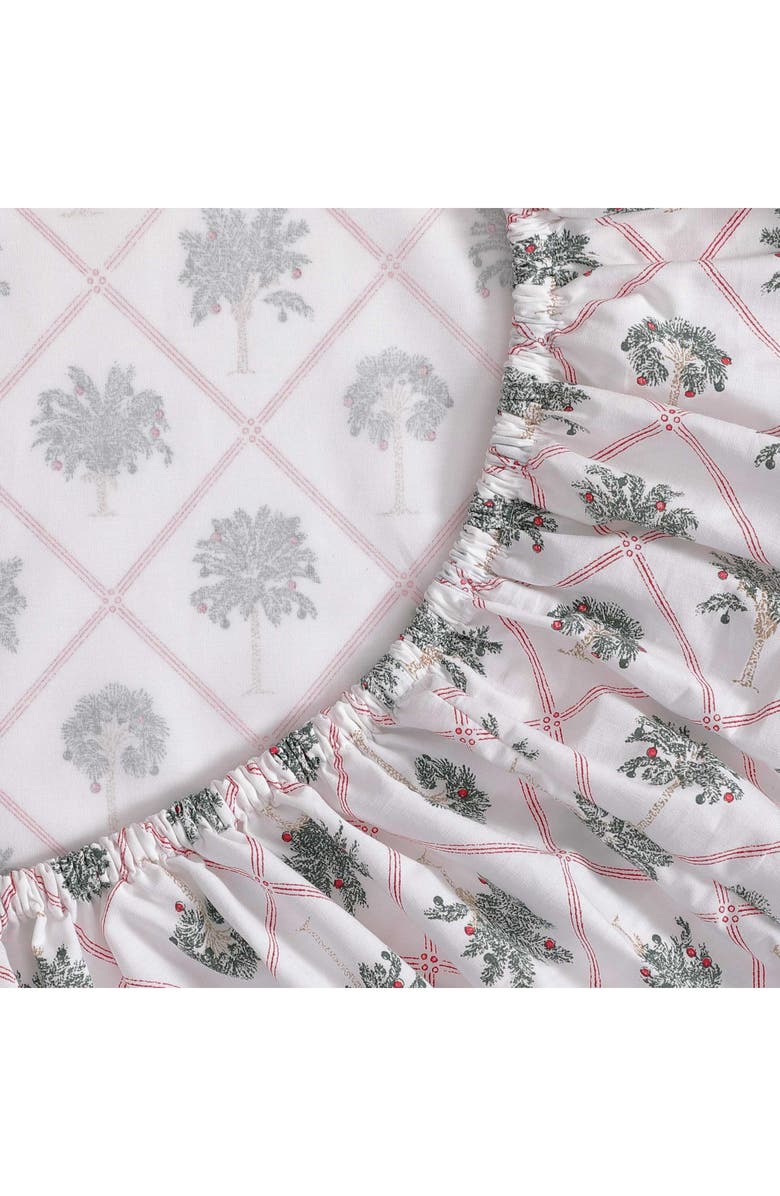 Tommy Bahama Palm Tree Trellis 200 Thread Count Cotton Percale Sheet Set, Alternate, color, White