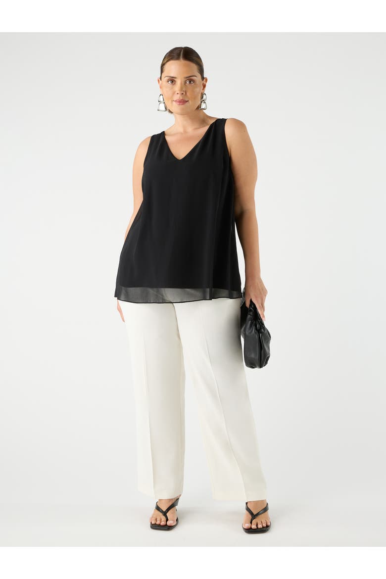 Straight Crepe Pants, Alternate, color, Ivory