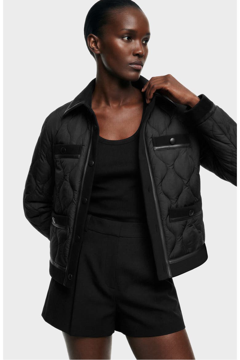 Jolie Quilted Light Jacket, Alternate, color, Black