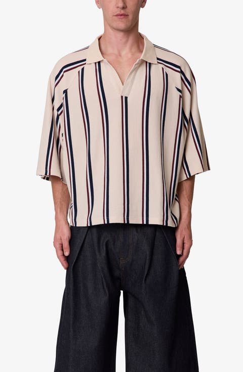 Striped Cotton Polo Shirt