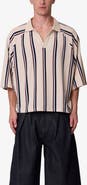 mnml Striped Cotton Polo Shirt