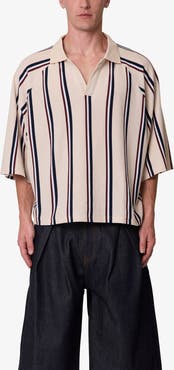 mnml Striped Cotton Polo Shirt