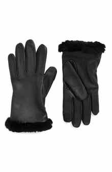 Sheepskin Cuff Leather Gloves