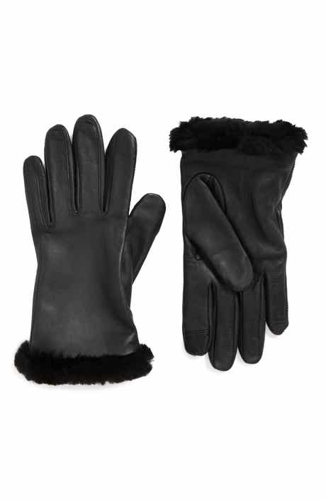 Sheepskin Cuff Leather Gloves