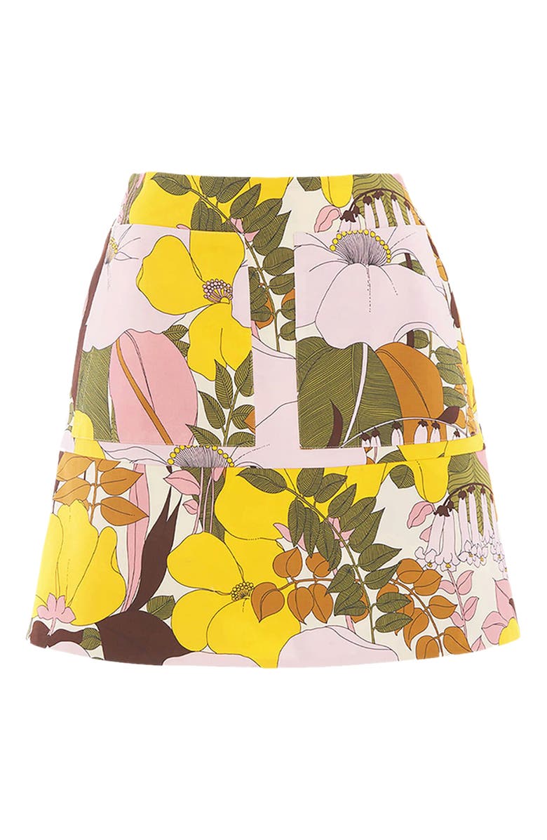 La DoubleJ Short Skirt Big Flower Rose Pink, Alternate, color, Big Flower Rose Pink
