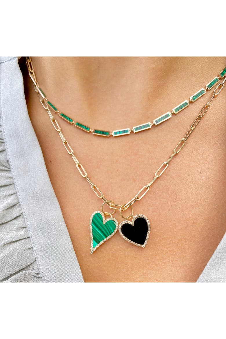 Malachite Bar Necklace, Alternate, color, Green