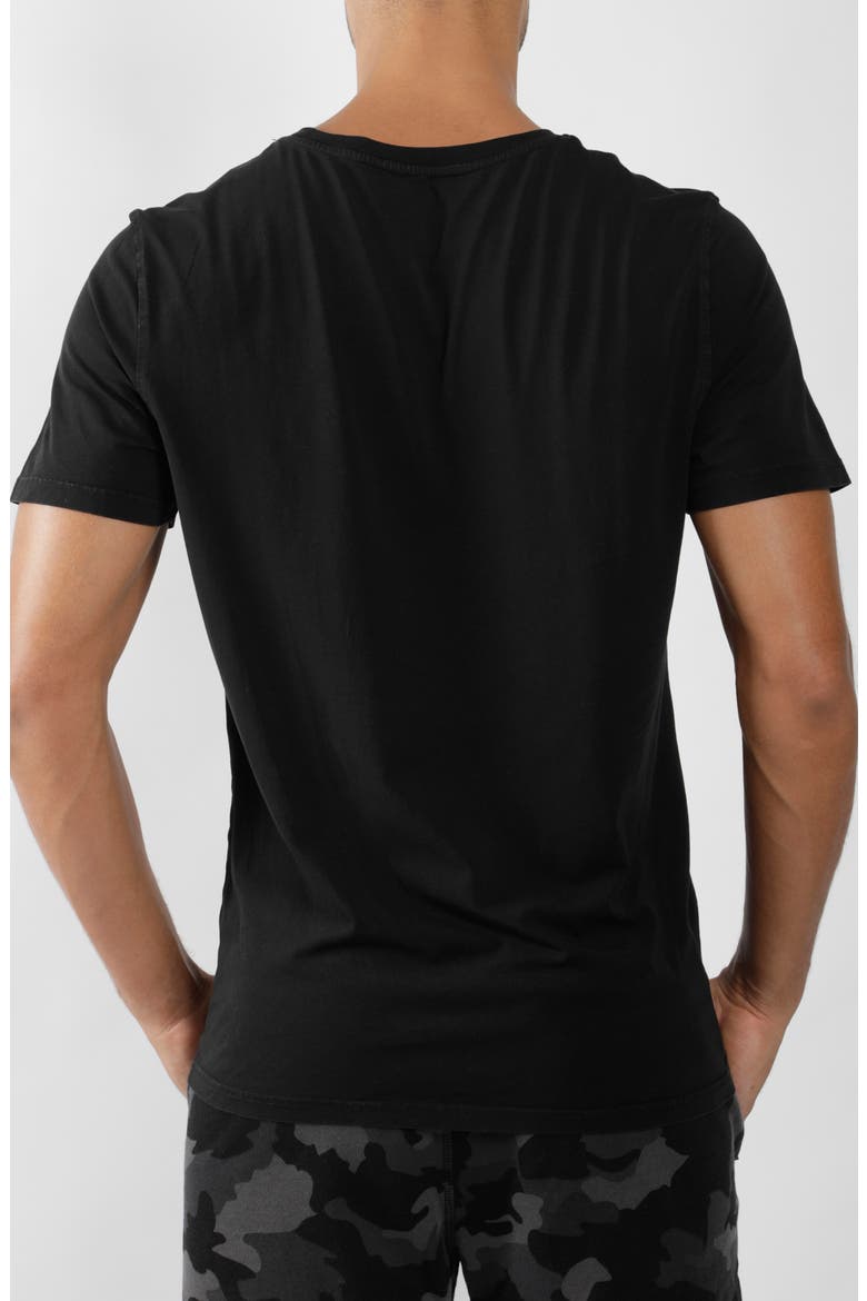 Stone Washed Stretch Pima Cotton T-Shirt, Alternate, color, BLACK