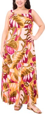 Vince Camuto Palm Print Maxi Sundress