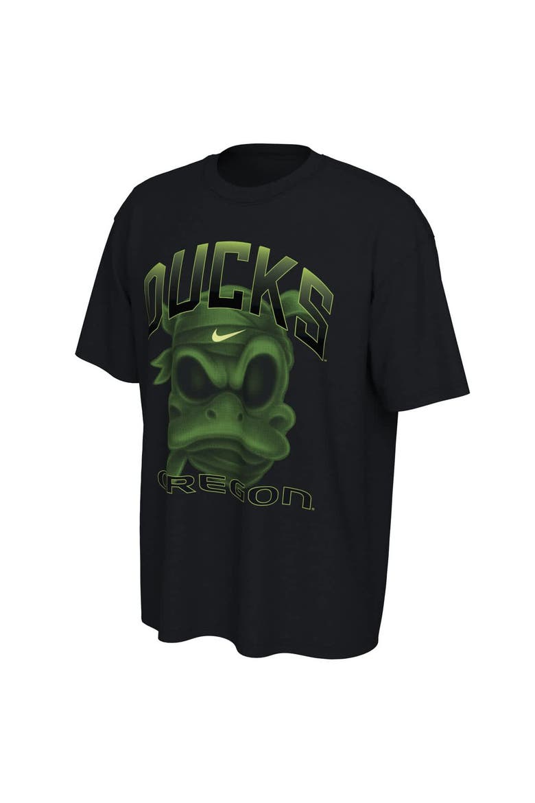 Men's Nike Black Oregon Ducks Mummy Duck Glow In The Dark T-Shirt, Alternate, color, Black