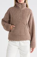 Z by Zella Faux Shearling Half Zip Pullover