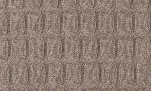 Sofia Cashmere Veneto Cable Knit Cashmere Throw Blanket In Brown