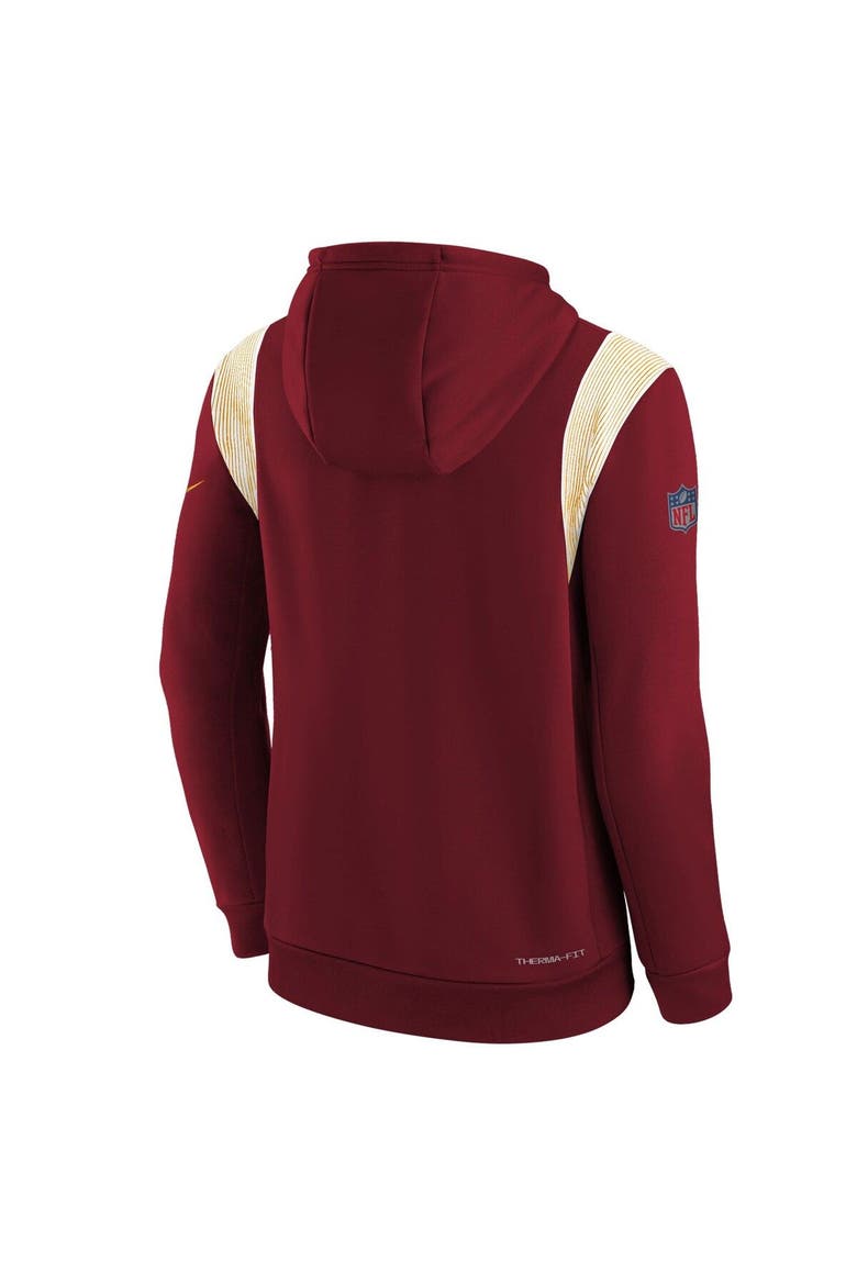 Youth Nike Burgundy Washington Commanders Sideline Fleece Performance Pullover Hoodie, Alternate, color, Burgundy