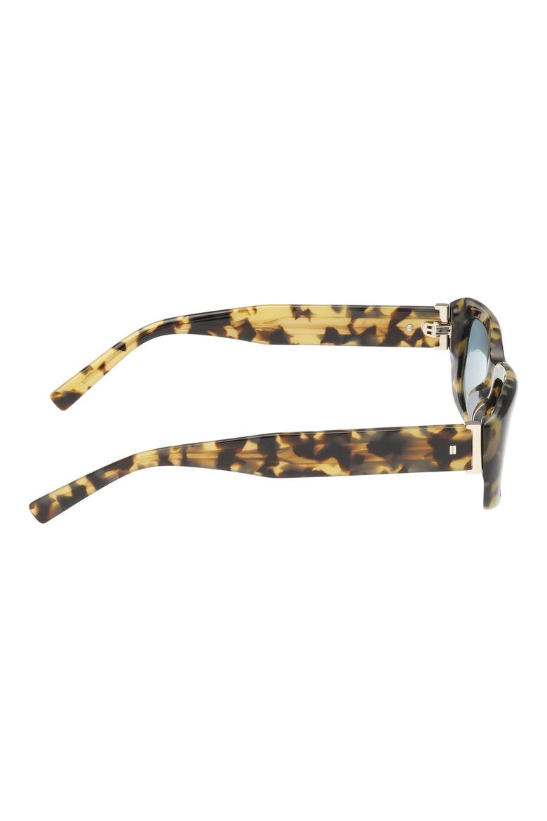 52mm Rectangular Sunglasses, Alternate, color, COLORED HAVANA / GREEN LENS