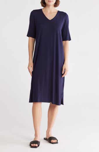 Eileen Fisher V-Neck Jersey Sheath Dress