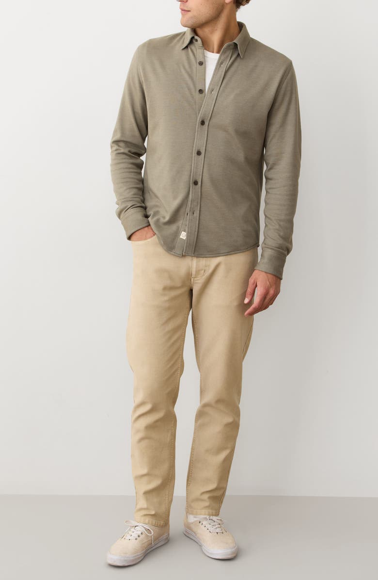 Marine Layer Pacifica Stretch Twill Overshirt, Alternate, color, Vetiver