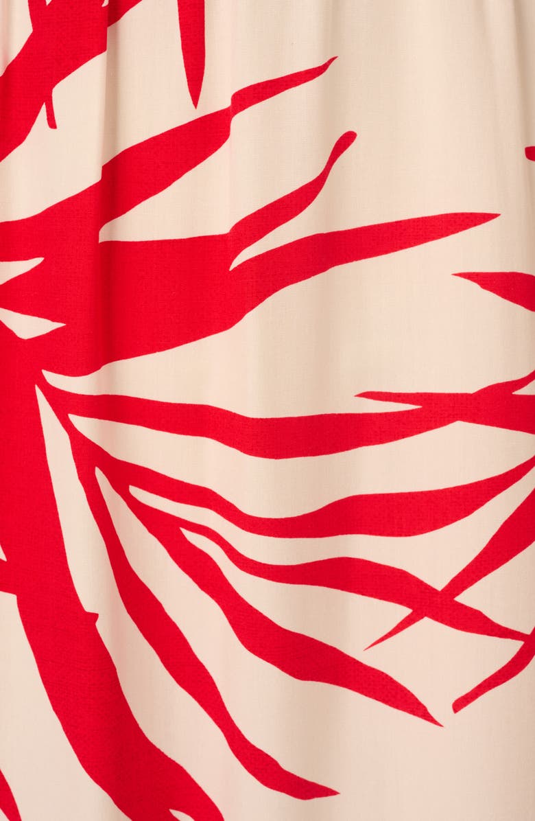 Adrianna Papell Leaf Print Dress, Alternate, color, 