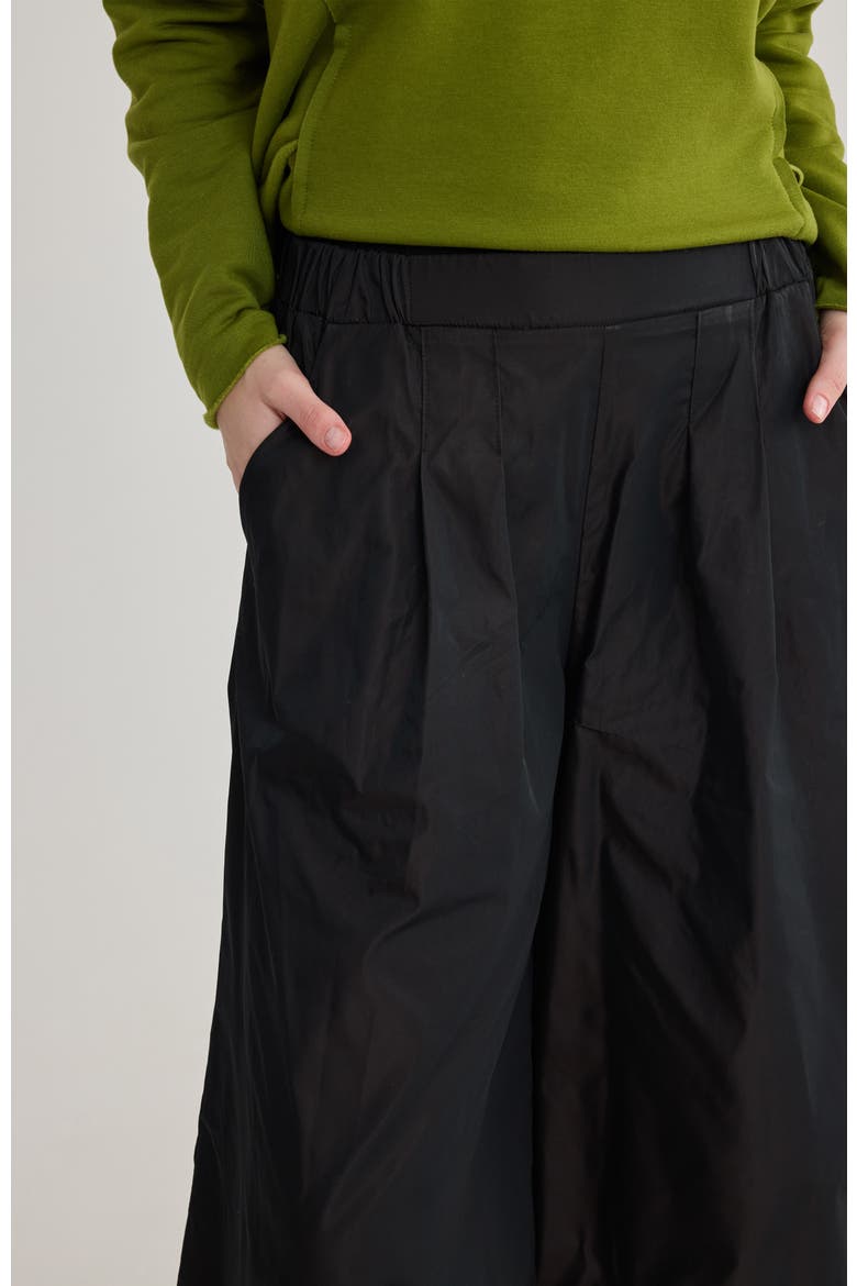 Olympia Taffeta Wide-leg Pants, Alternate, color, Brown