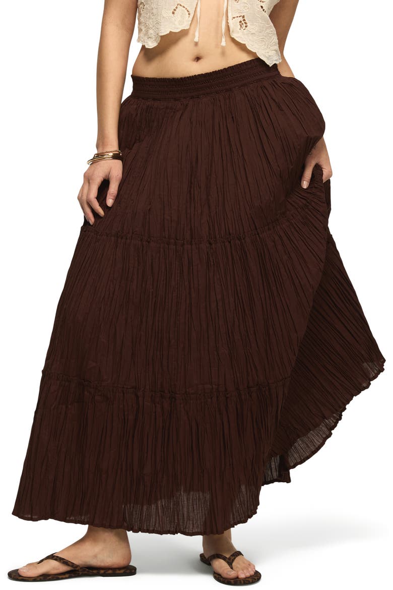 Broomstick Maxi Skirt, Main, color, CHICORY COFFEE