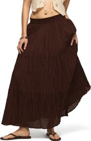 Lucky Brand Broomstick Maxi Skirt