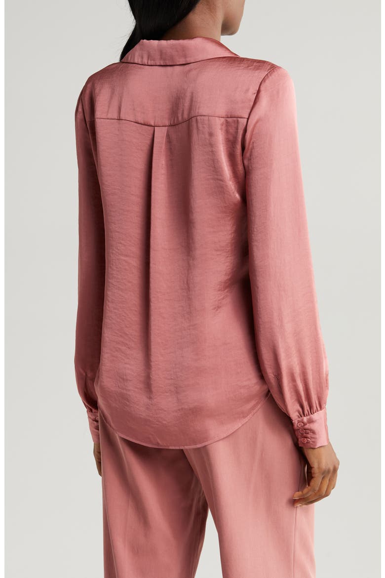 Capriana Satin Button-Up Shirt, Alternate, color, DESERTDUSK