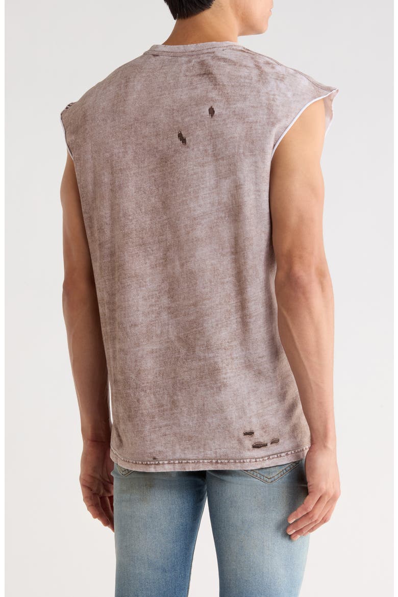 Logo Textured Cotton Jersey Graphic Tank, Alternate, color, BROWN