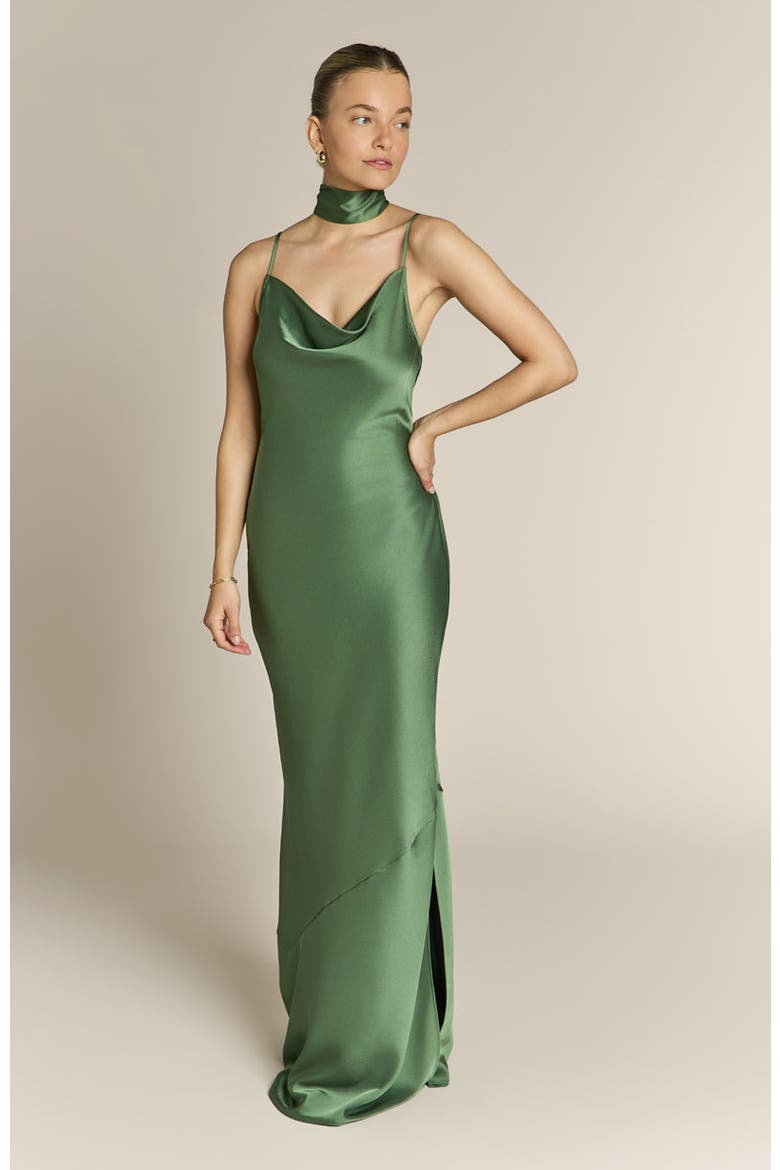 Pollenca Cowl Neck Dress, Alternate, color, Olive