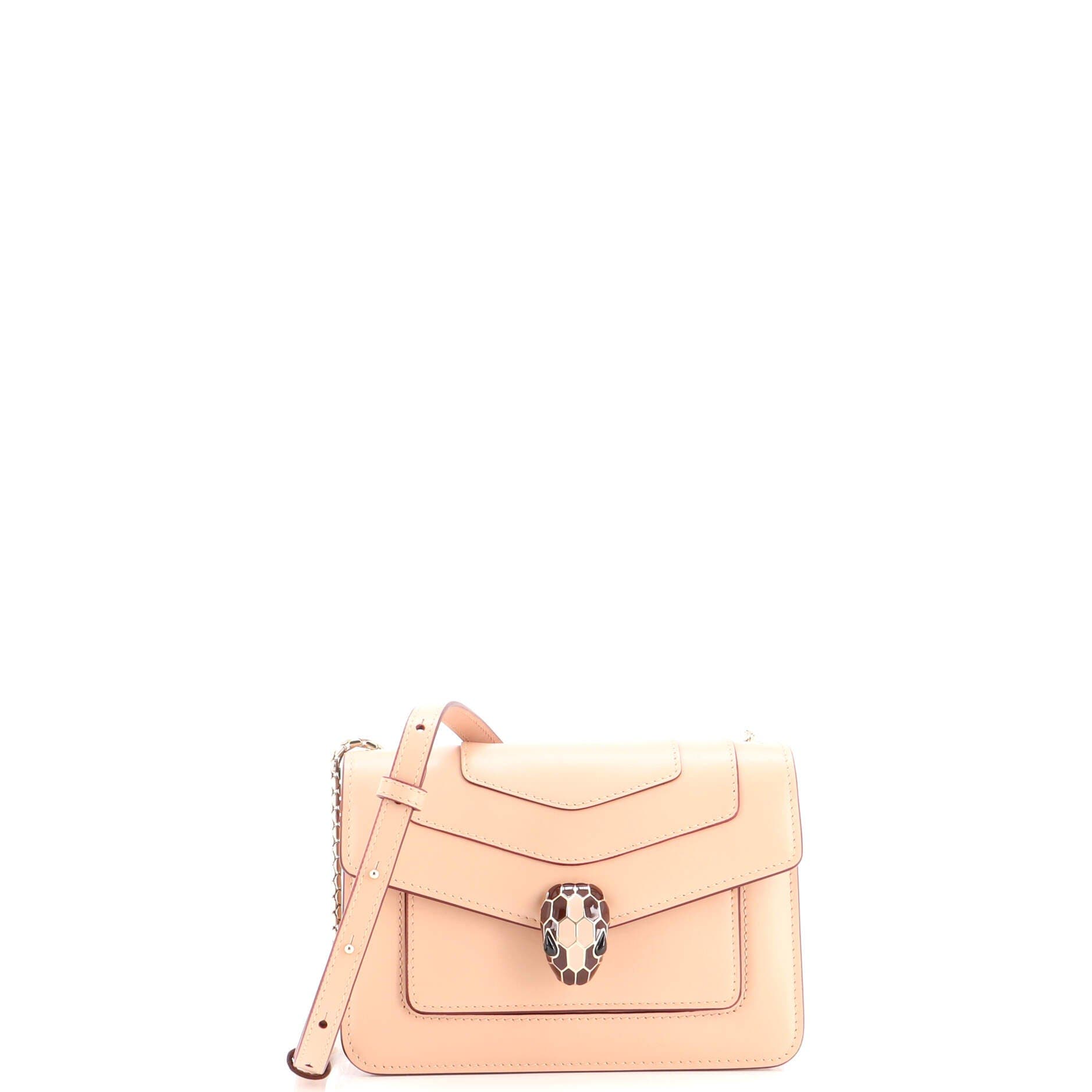 Serpenti Forever Shoulder Bag Leather Mini, Main, color, White