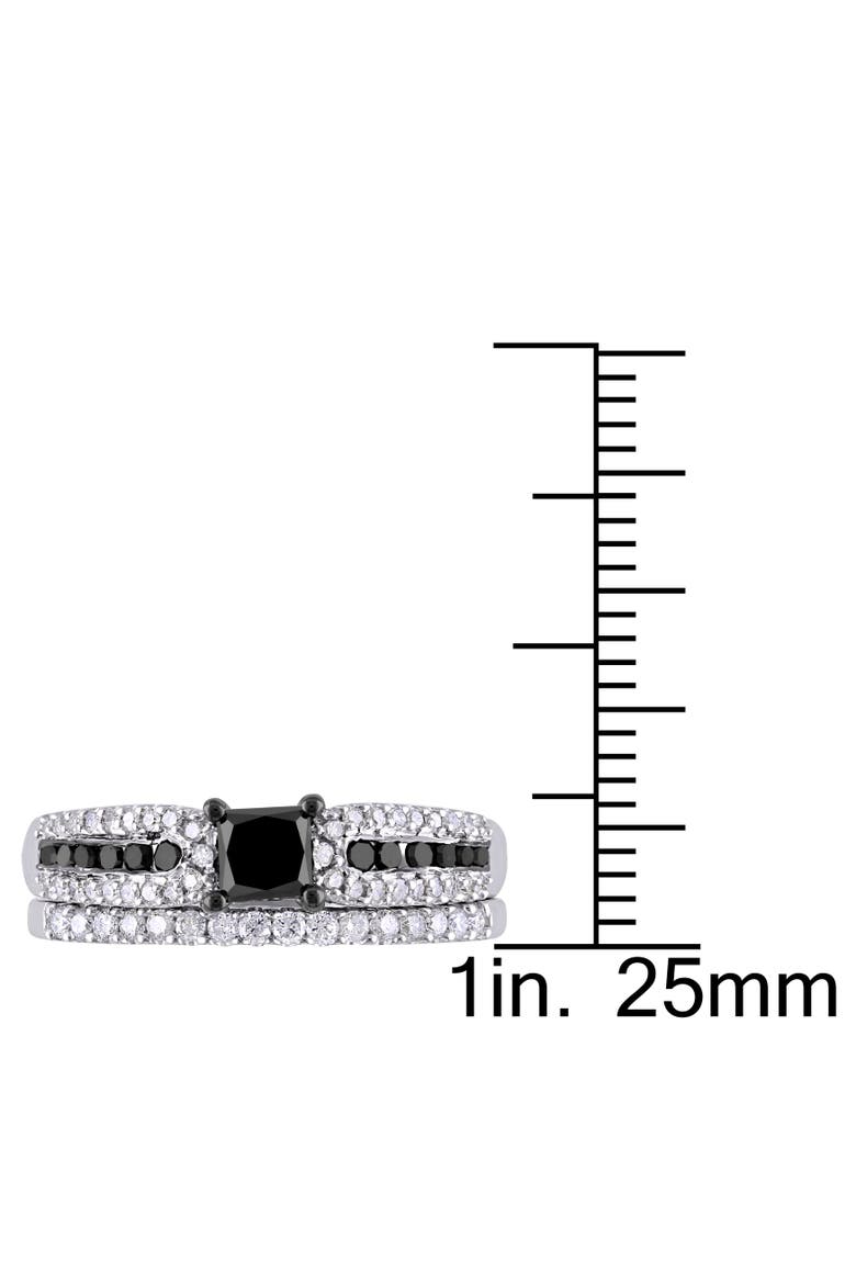 Black & White Diamond Bridal Ring Set, Alternate, color, Diamond