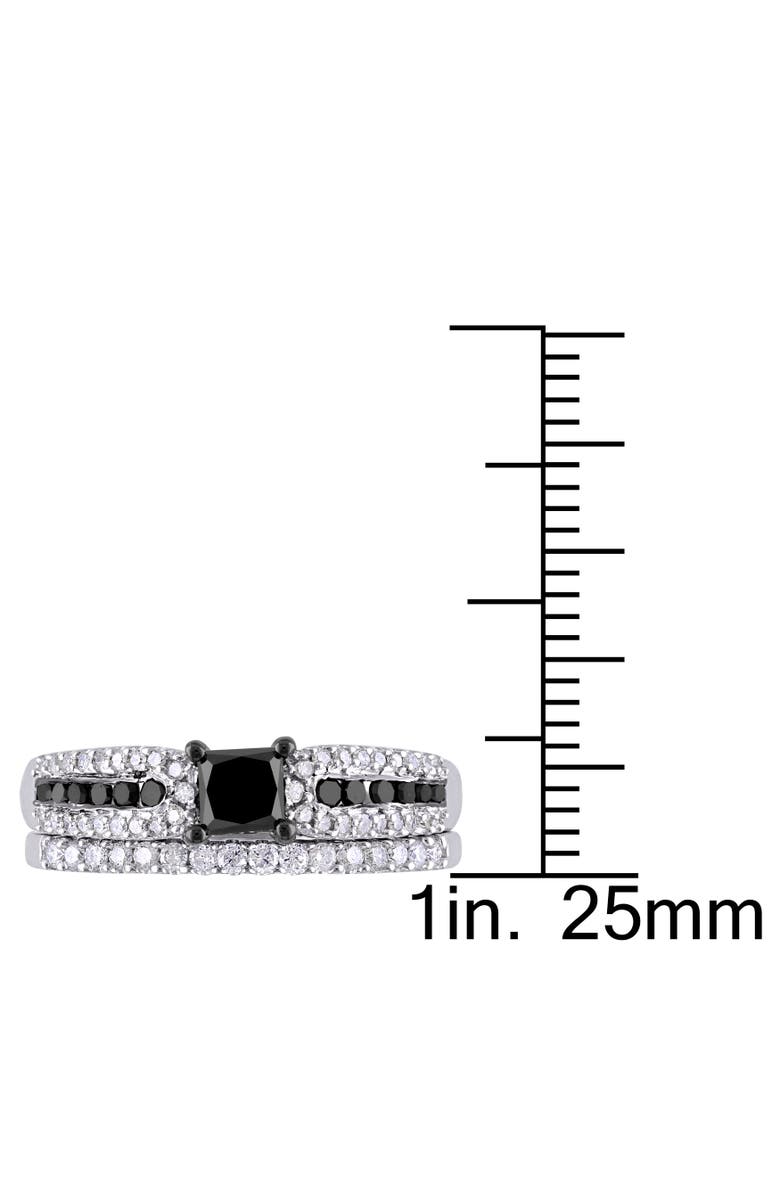 Julianna B. Black & White Diamond Bridal Ring Set, Alternate, color, Diamond
