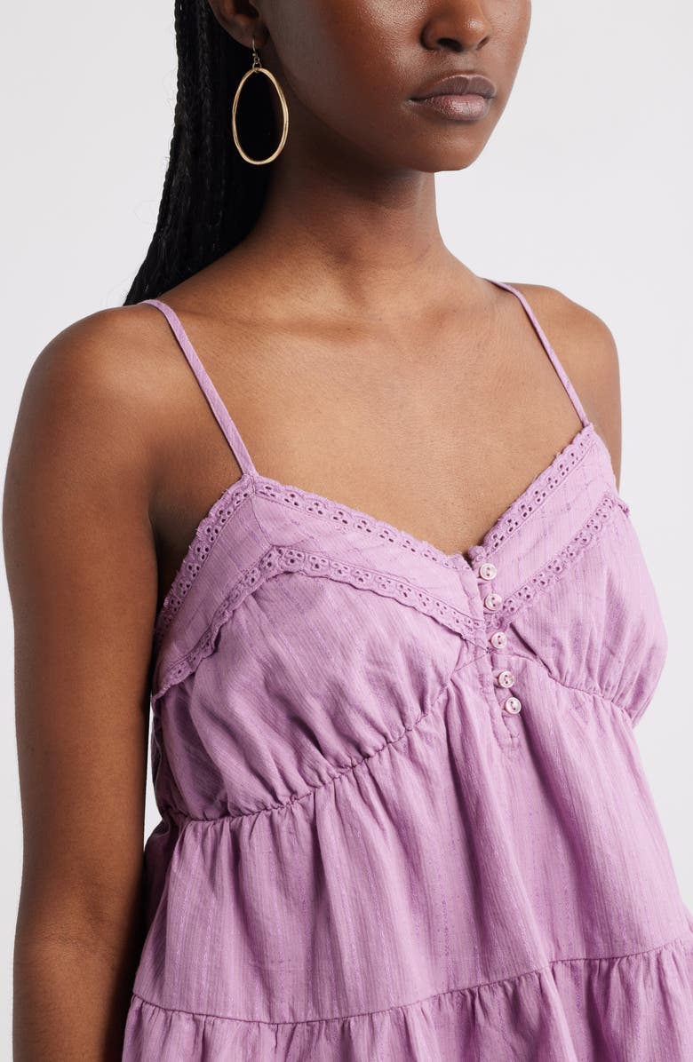 Treasure & Bond Dobby Tiered Camisole, Alternate, color, Purple Valerian