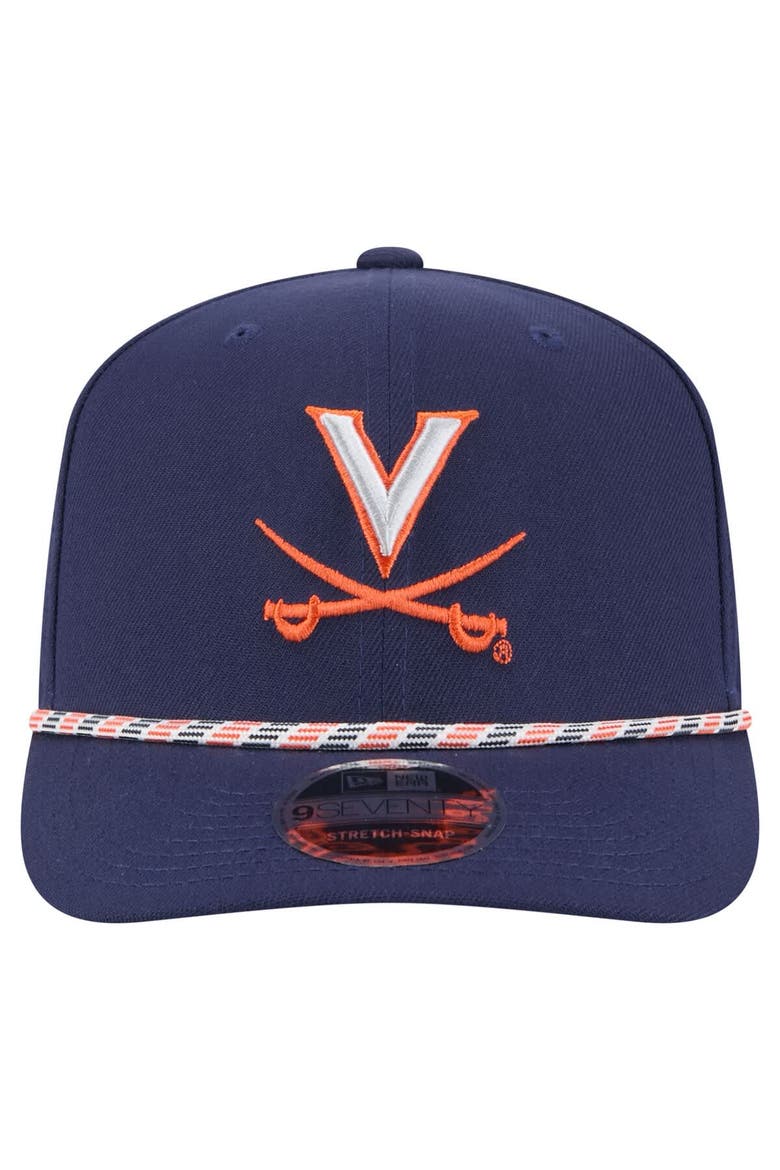 Men's New Era Navy Virginia Cavaliers Gameday Multi-Rope 9SEVENTY Stretch-Snap Hat, Alternate, color, Navy