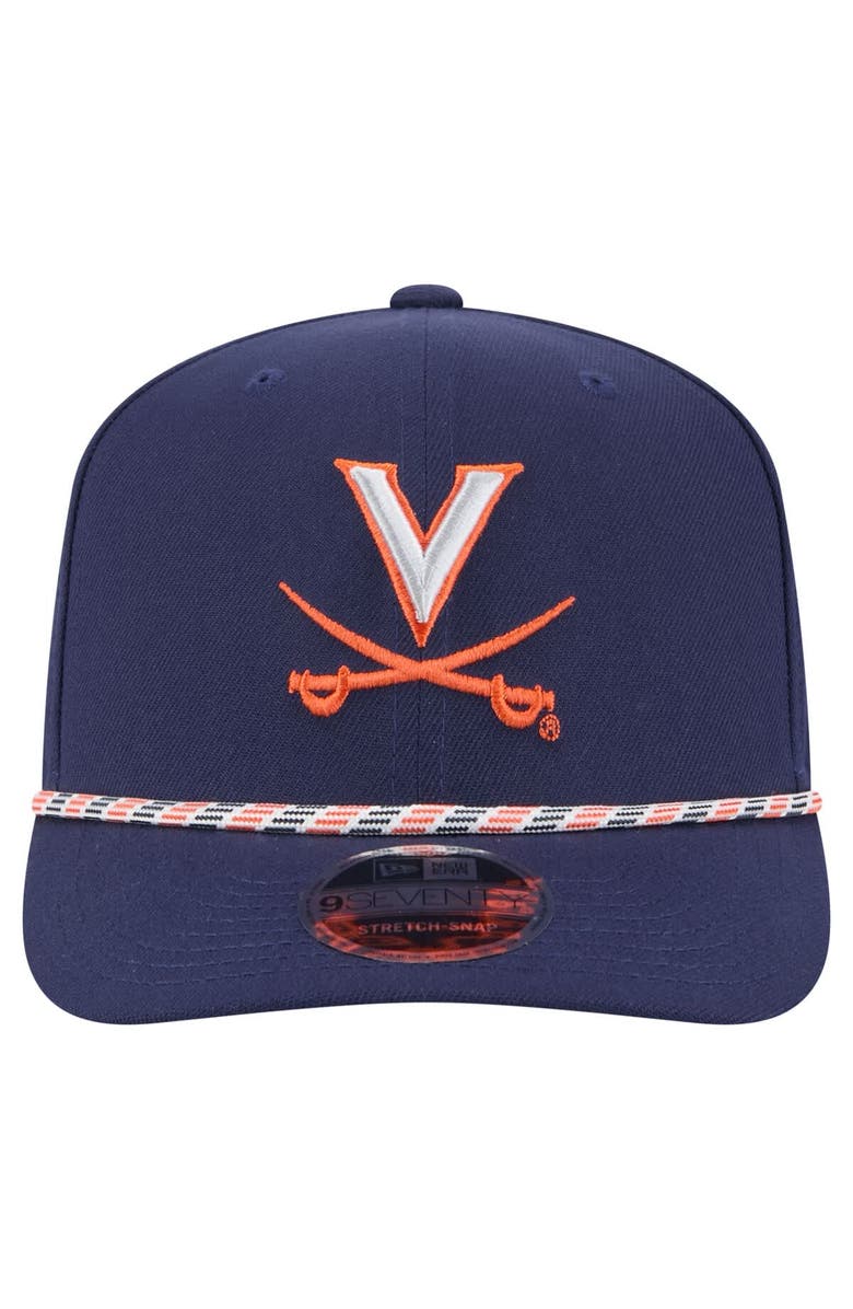 New Era Men's New Era Navy Virginia Cavaliers Gameday Multi-Rope 9SEVENTY Stretch-Snap Hat, Alternate, color, Navy