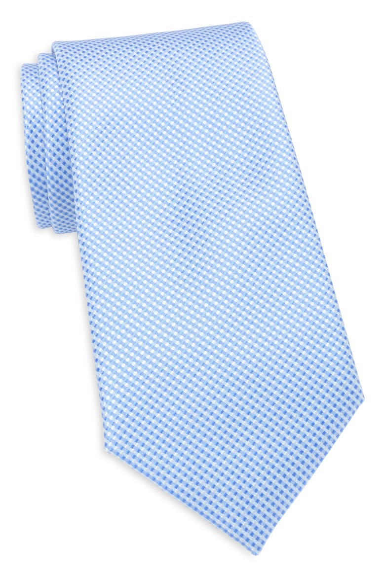 Esme Solid Bird's Eye Tie, Main, color, LIGHT BLUE