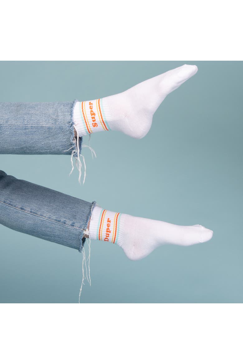 Super/Duper Socks Cotton White, Alternate, color, White