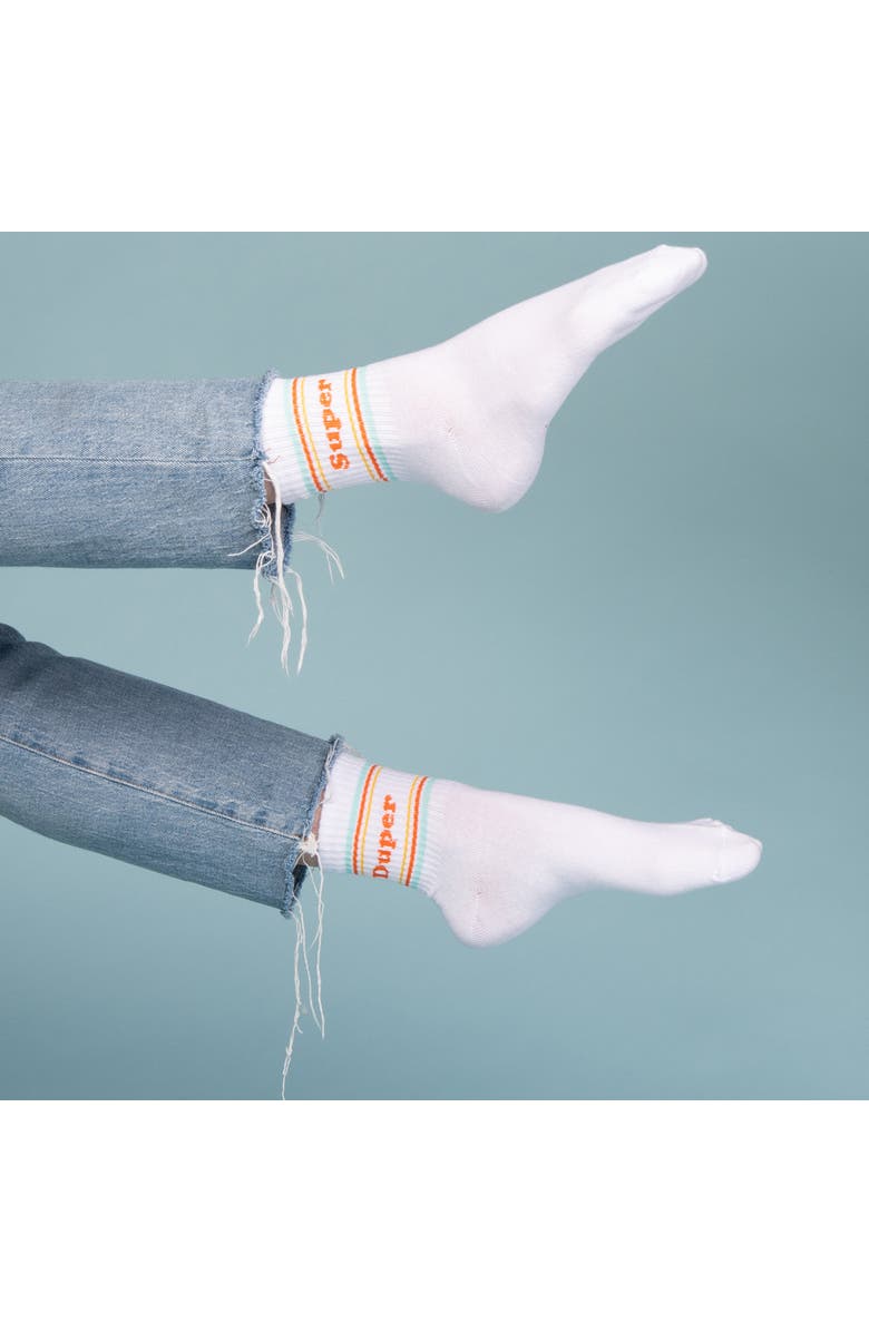 Totalee Gift Super/Duper Socks Cotton White, Alternate, color, White