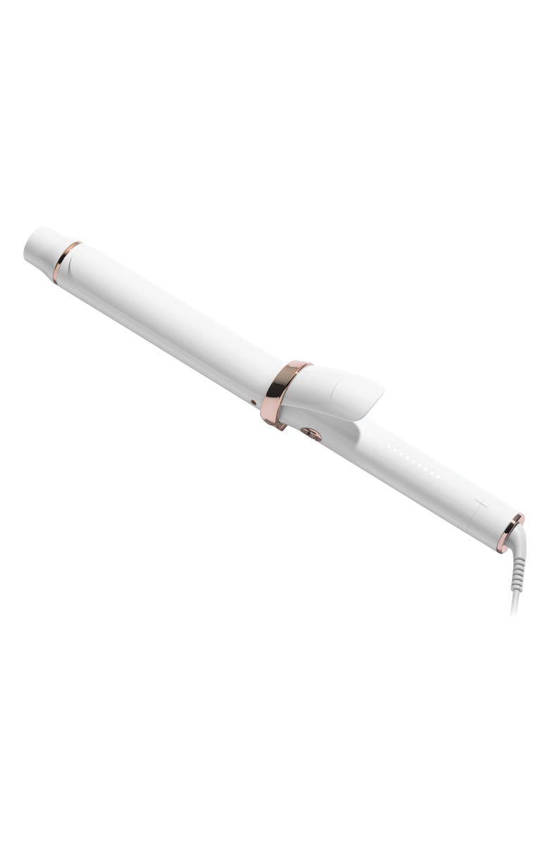T3 SinglePass Curl X 1.25" Ceramic Extra-Long Barrel Curling Iron, Main, color, White