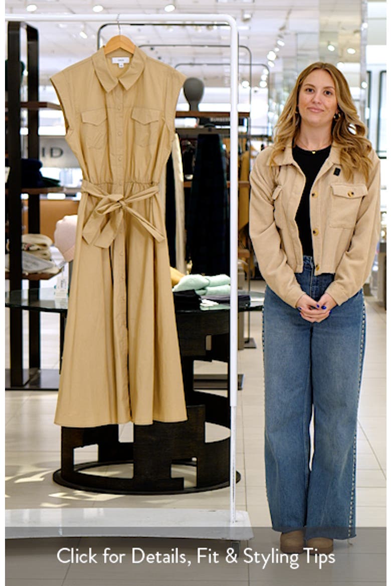 Short Sleeve Cotton Midi Shirtdress video