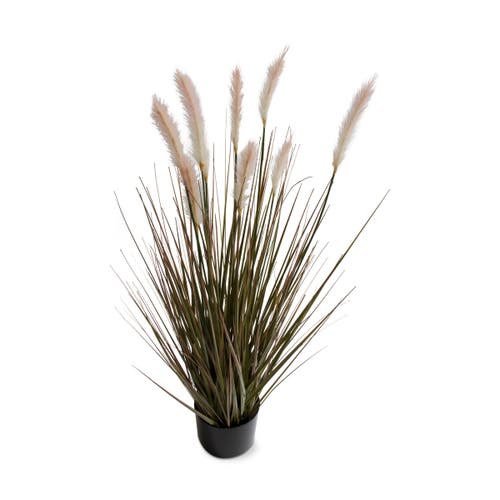Tag Foxtail Grass Artificial Stems And Leaf Sprays Green Decor In Green