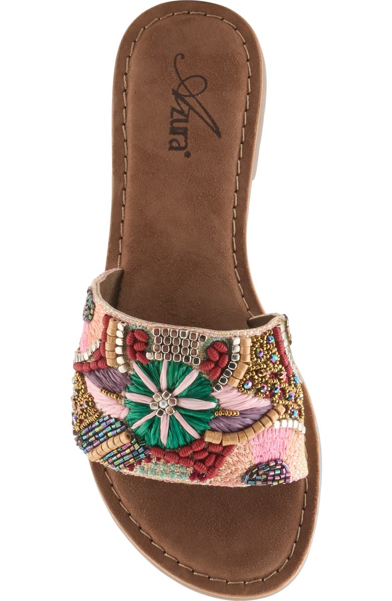 AZURA BY SPRING STEP Sugarplum Slide Sandal, Alternate, color, Green Multi