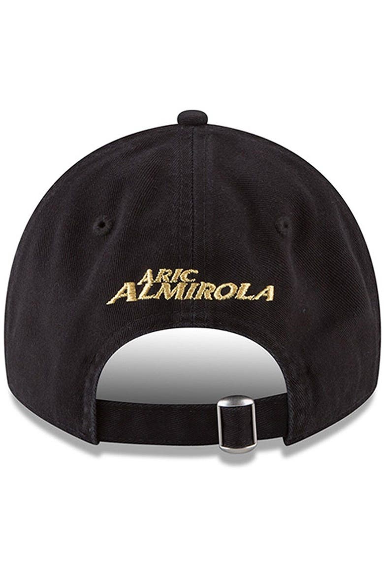 Men's New Era Black Aric Almirola Enzyme Washed 9TWENTY Adjustable Hat, Alternate, color, Black