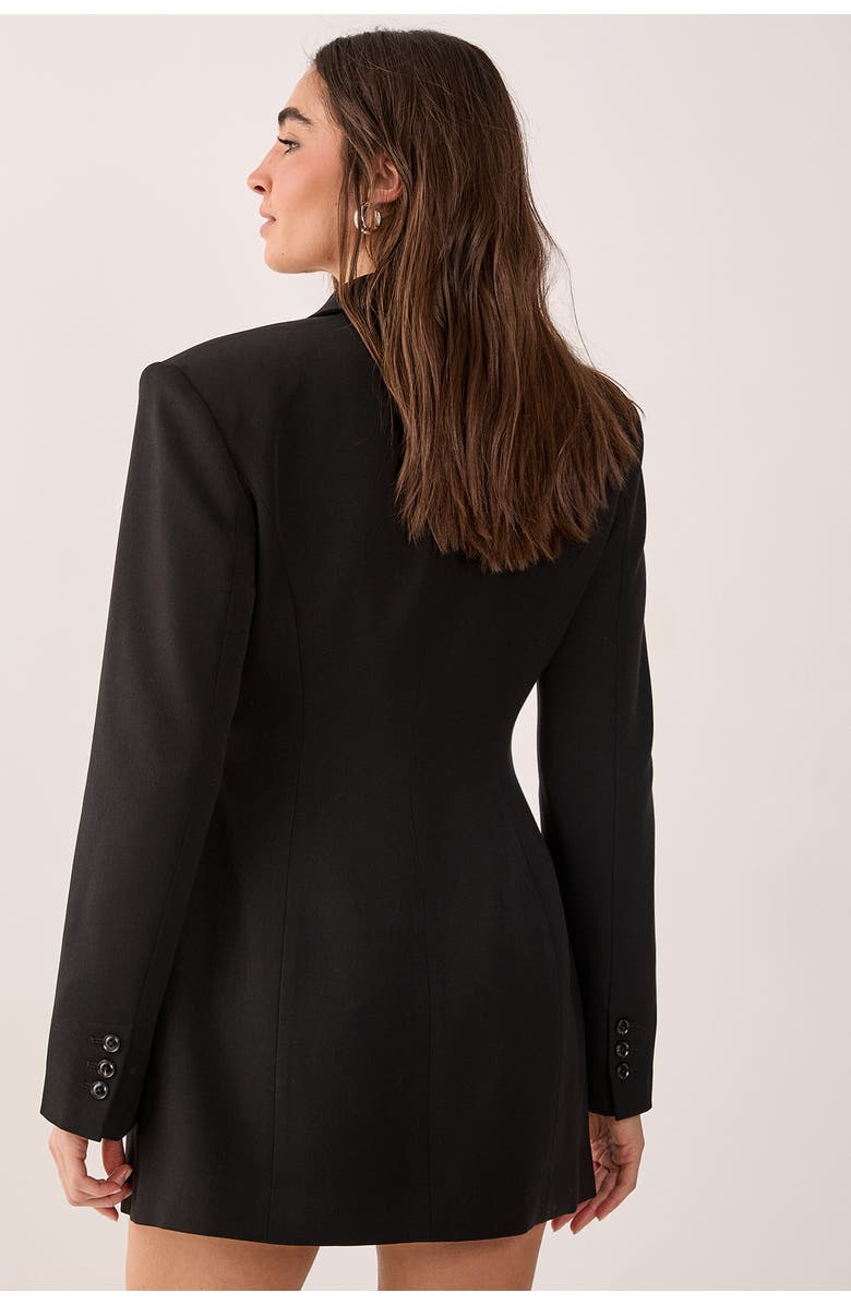 NASTY GAL Shoulder Pad Blazer Dress, Alternate, color, Black
