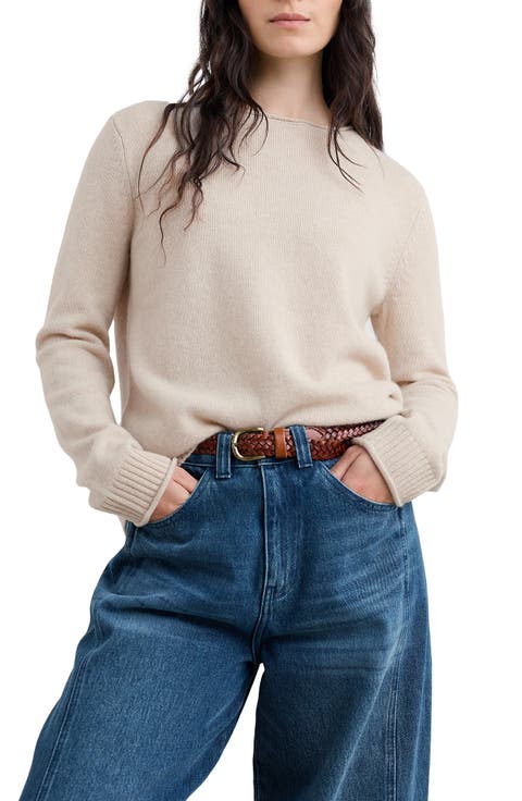 Rosefinch Merino Wool Blend Crewneck Sweater