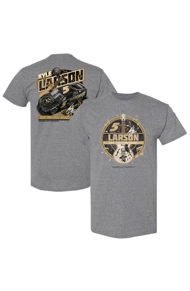 HENDRICK MOTORSPORTS TEAM COLLECTION Men's Hendrick Motorsports Team Collection  Heather Gray Kyle Larson Zac Brown Band 2025 Chevrolet Camaro T-Shirt, Main, color, Heather Gray