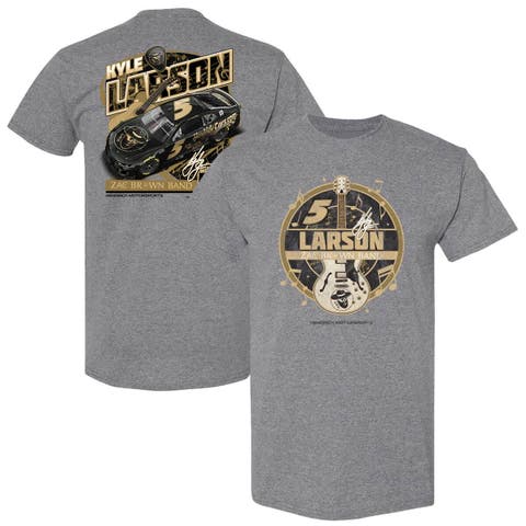 Men's Hendrick Motorsports Team Collection  Heather Gray Kyle Larson Zac Brown Band 2025 Chevrolet Camaro T-Shirt
