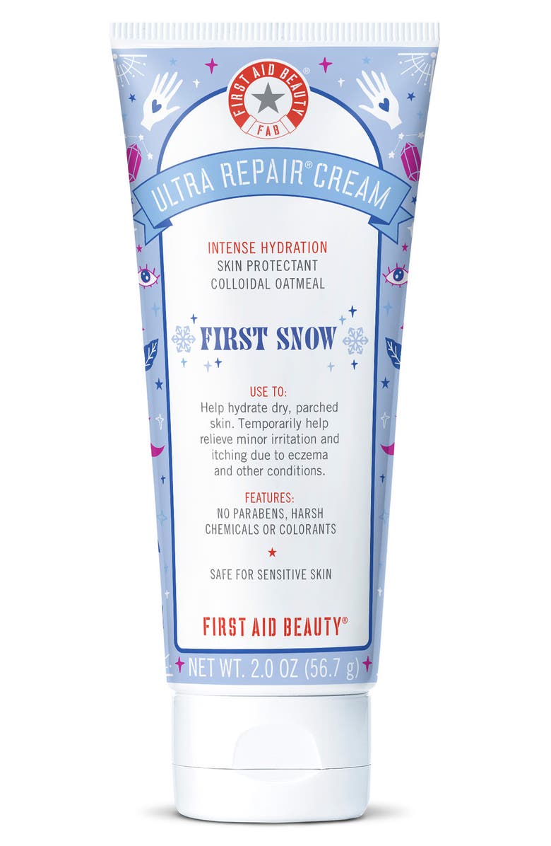 First Aid Beauty First Snow Ultra Repair Cream Intense Hydration Face & Body Moisturizer, Main, color, 